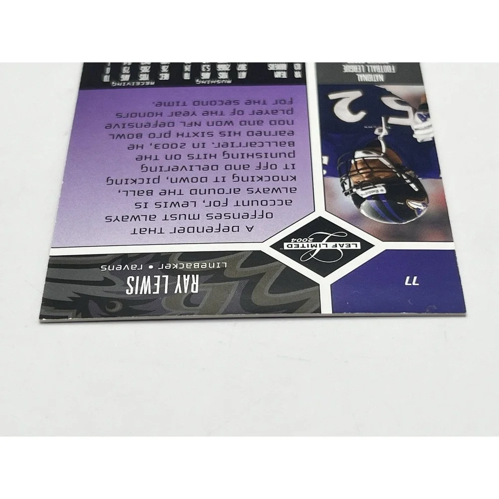 2004 Leaf Limited /799 Ray Lewis #77 HOF Football Ravens NFL Card
